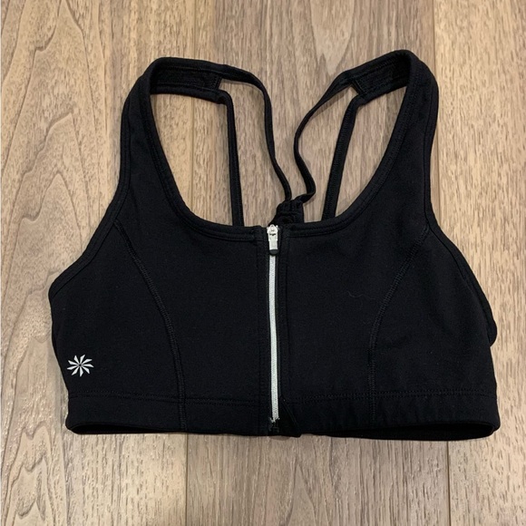 Athleta Other - Athleta Half Moon Zipper Front Sports Bra